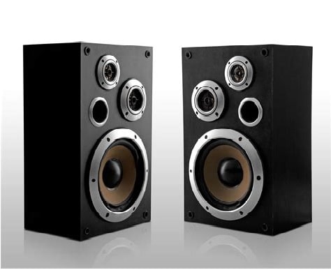 two stereo speakers