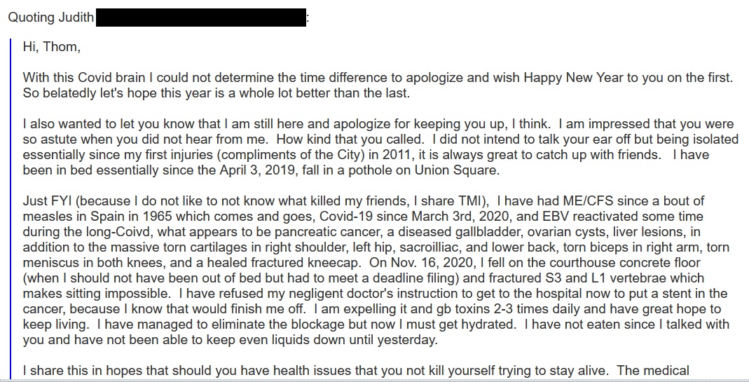 a final email